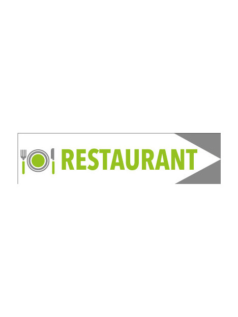 Directionnel Restaurant avec pictogramme assiette et couverts
