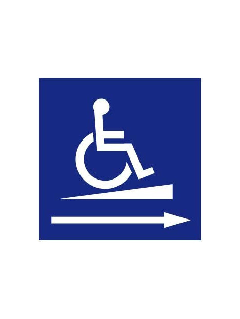 Panneau Handicapé rampe droite
