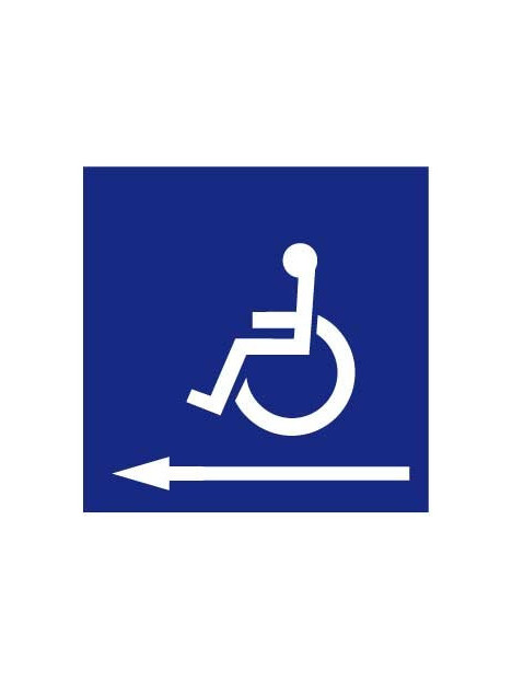 Panneau Handicapé entrée gauche