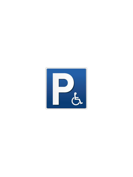 Parking handicapé bleu dégradé