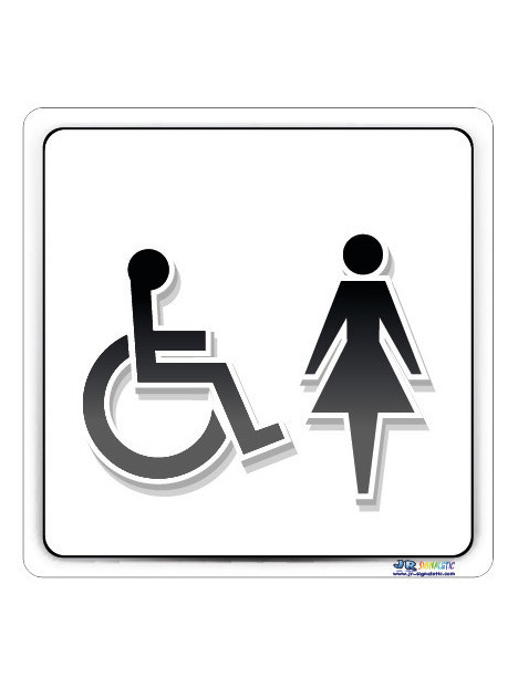 Plaque handicapé femme