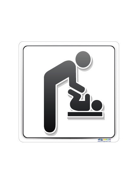 Plaque nursery avec pictogramme change bébé