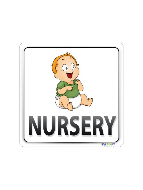 Plaque nursery avec image bébé
