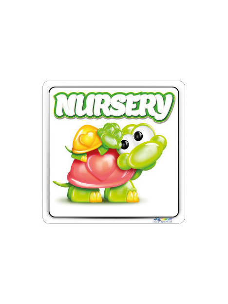 Plaque nursery avec tortue avec un bébé