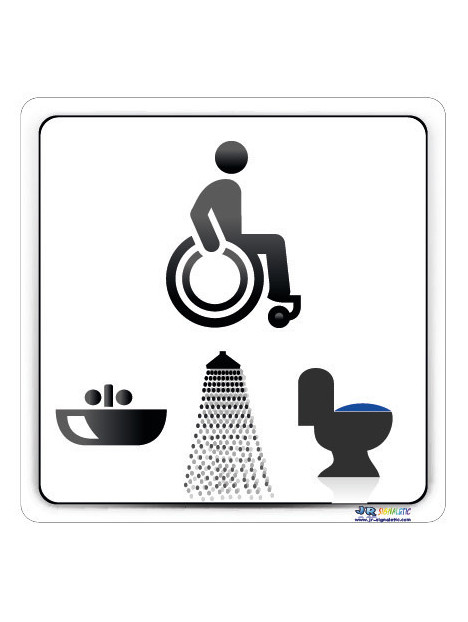 Plaque handicapé sanitaires
