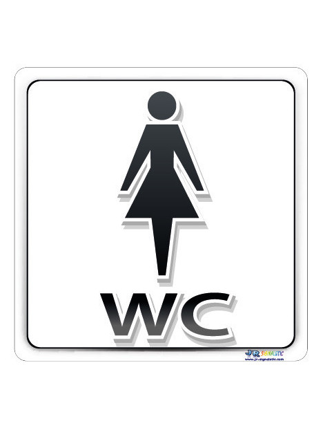 Plaque WC pictogramme femme
