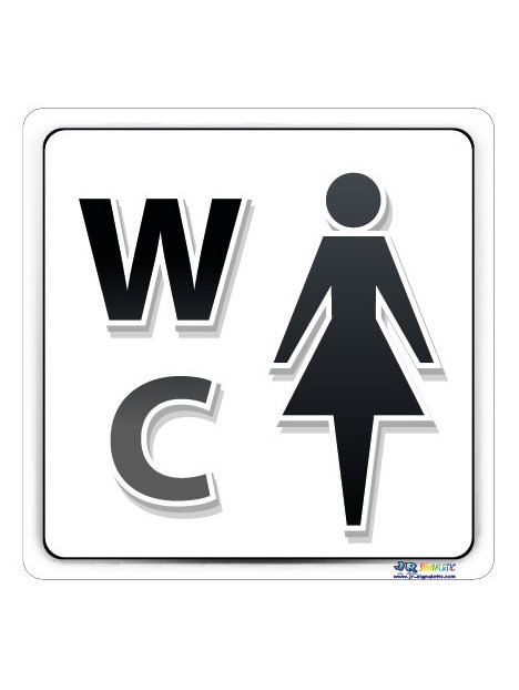 Plaque WC pictogramme femme