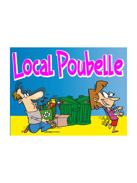 Local poubelle cartoon