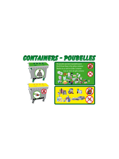 Containers poubelles avec images