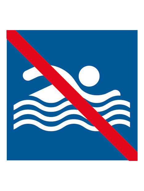 Pictogramme nager interdit