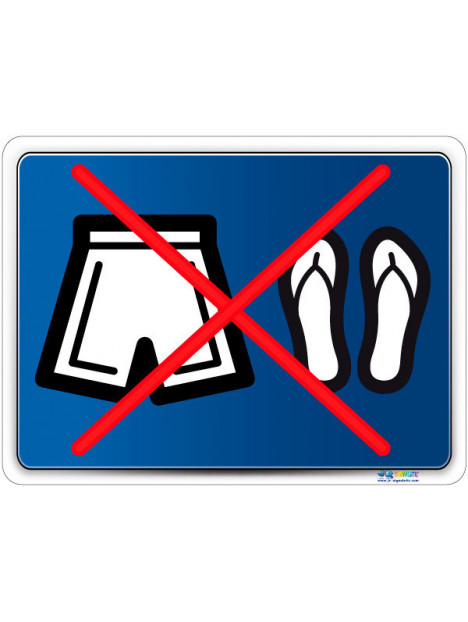 Caleçon et chaussures interdit