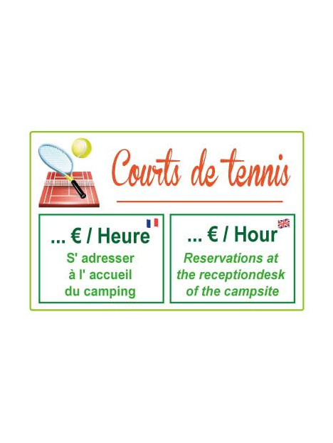Courts de tennis avec tarifs