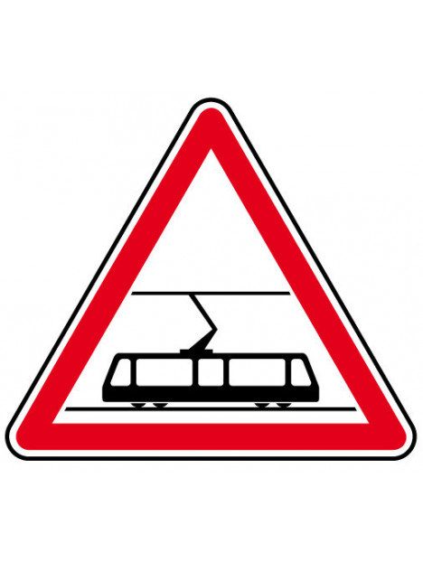 Panneau A9 "traversée de voies de tramways"