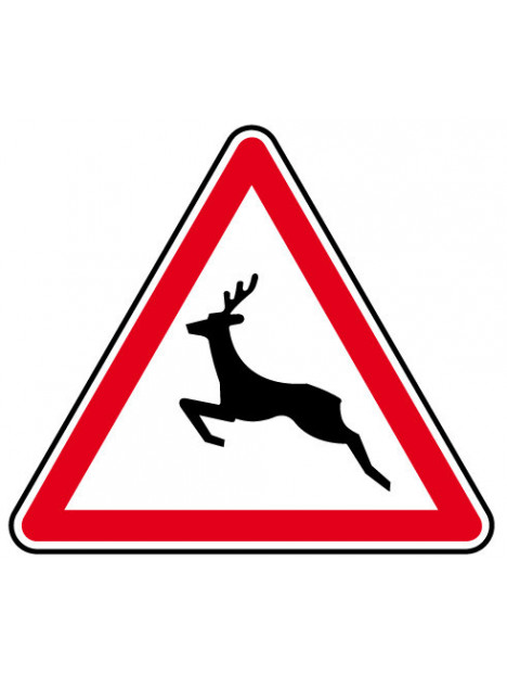 Panneau A15b "passage d'animaux sauvages"