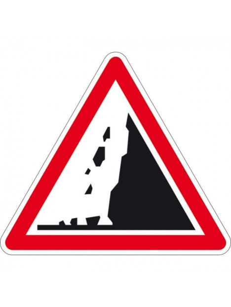 Panneau A19 "risque de chute de pierres"