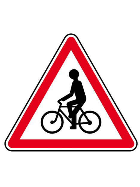 Panneau A21 "débouché de cyclistes"