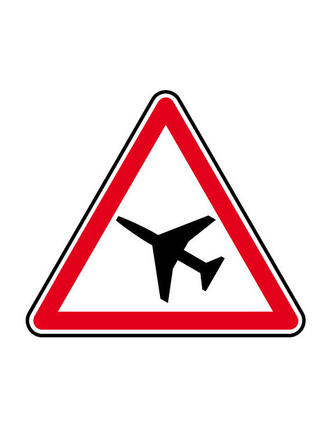 Panneau A23 "traversée d'une aire de danger aérien"