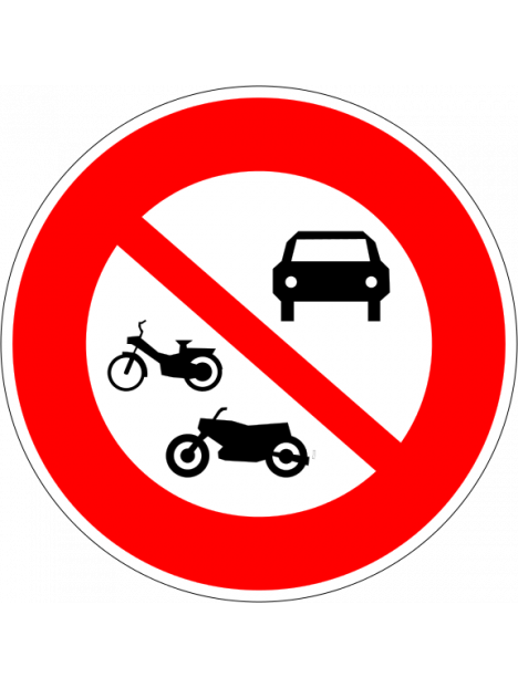 B7b "Interdiction d'accès à tous les véhicules à moteurs"