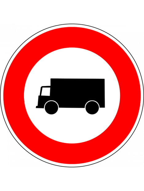 B8 "Accès interdit aux véhicules affectés au transport de marchandises"
