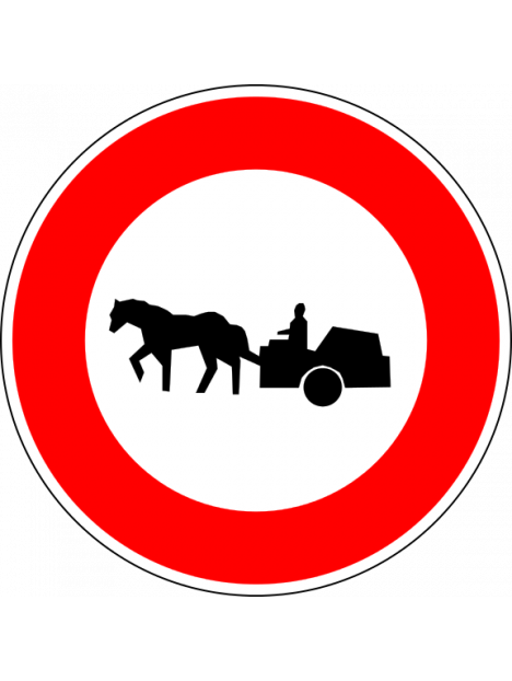 B9c "Accès interdit aux véhicules à traction animale"