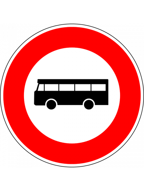 B9f "Accès interdit aux véhicules de transport en commun de personnes"