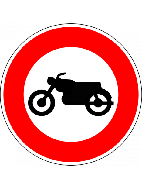 B9h "Accès interdit aux motocyclettes et motocyclettes légères"