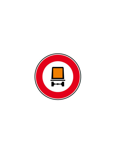 B18c "Accès interdit aux véhicules transportant des marchandises dangereuses"