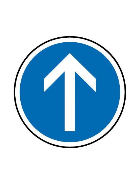 B21b "Direction obligatoire à la prochaine intersection : tout droit"