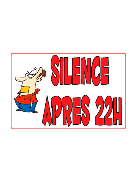 Panneau Silence cartoon