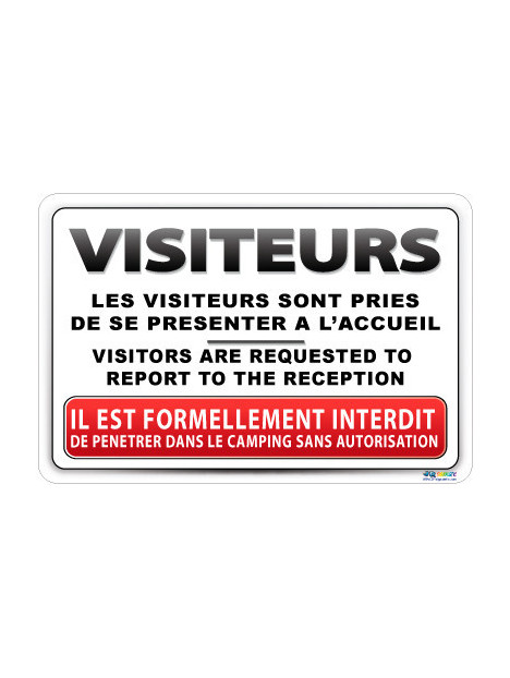 Panneau Visiteurs