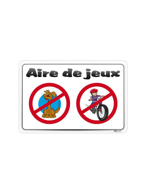 Chiens et vélos interdits sur l'aire de jeux
