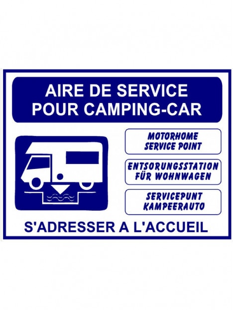 Aire de service camping car 4 langues